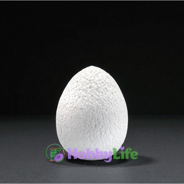 Пенопластовое яйцо шероховатое 7*5,5 см (1 шт)