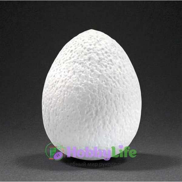 Пенопластовое яйцо шероховатое 12*9 см (1 шт)